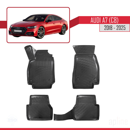 Compatible with A7 (C8) 2018-2025 4D Car mats Black