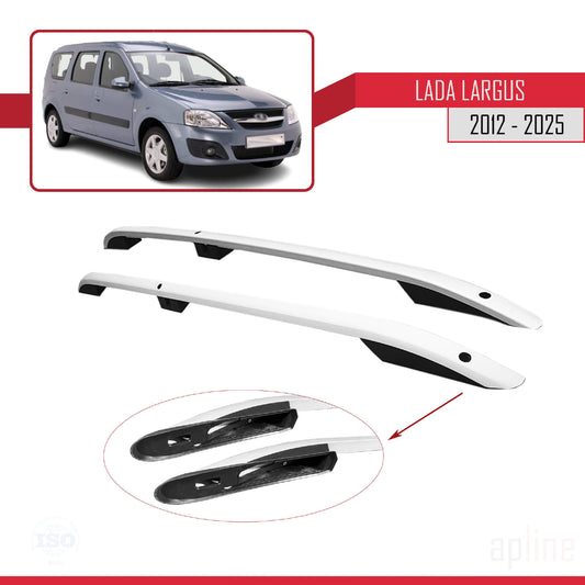 Compatible with Lada Largus 2012-2025 (Short Wheelbase L1/H1) Roof Rails Roof Rack Luggage Carrier Grey