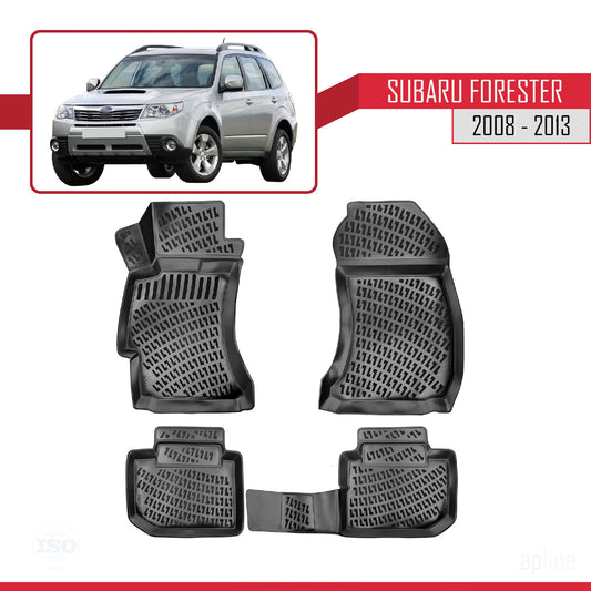 Compatible with Subaru Forester 3 (SH) 2008-2013 4D Car mats Black