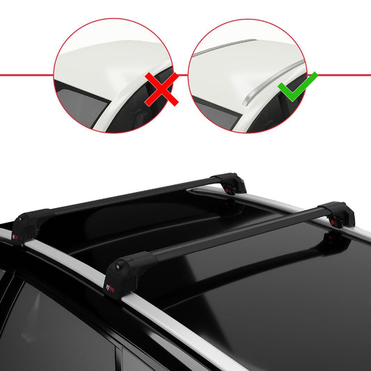 Compatible avec JAECOO 7 (T1EJ) 2025-2026 ACE-2 modèle Barres de Toit Railing Porte-Bagages de Voiture Noir Aluminium Barres