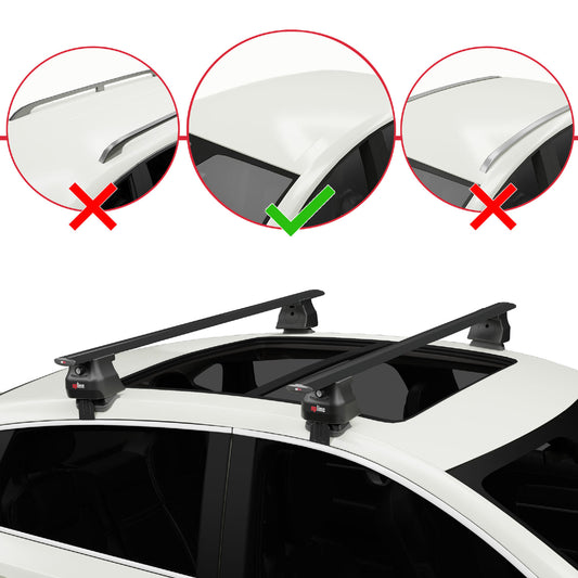 Compatible avec Opel Astra L (C02) 2022-2025 ACE-4 Barres de Toit Railing Porte-Bagages de Voiture Noir Aluminium 2 Barres