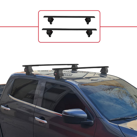 Compatible with Isuzu D-Max 3 (RG01) 2020-2025 ACE-4 Car Roof Rack Cross Bar Black Aluminium 2 Bars
