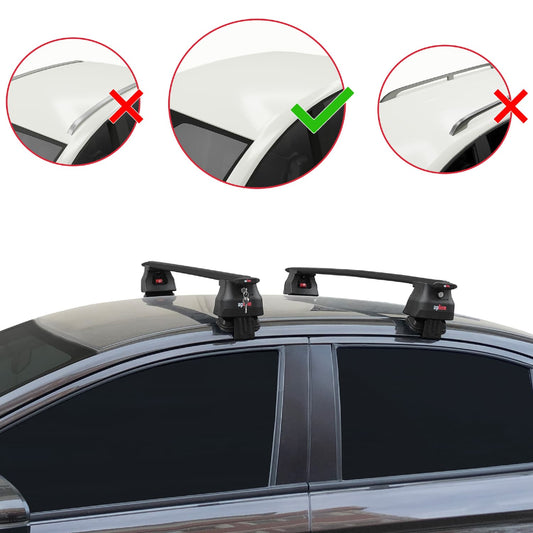 Compatible with Honda City 2021-2025 ACE-4 Car Roof Rack Cross Bar Black Aluminium 2 Bars