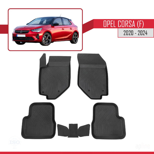 Compatible with Opel Corsa F (P2JO) 2020-2025 4D Car mats Black