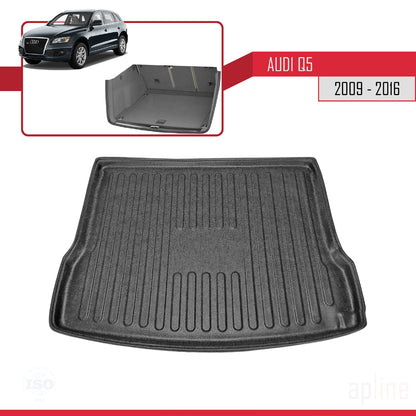 Compatible avec Q5 (8R) 2009-2016 Flexible Tapis de Coffre Plancher de Chargement Noir