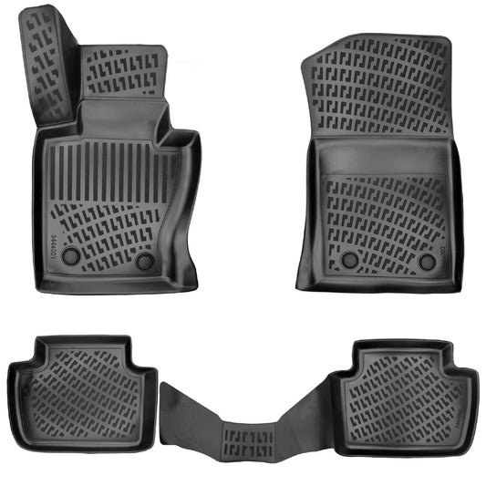Compatible avec BMW X3 (E83) 2003-2010 4D Tapis de Voiture Noir