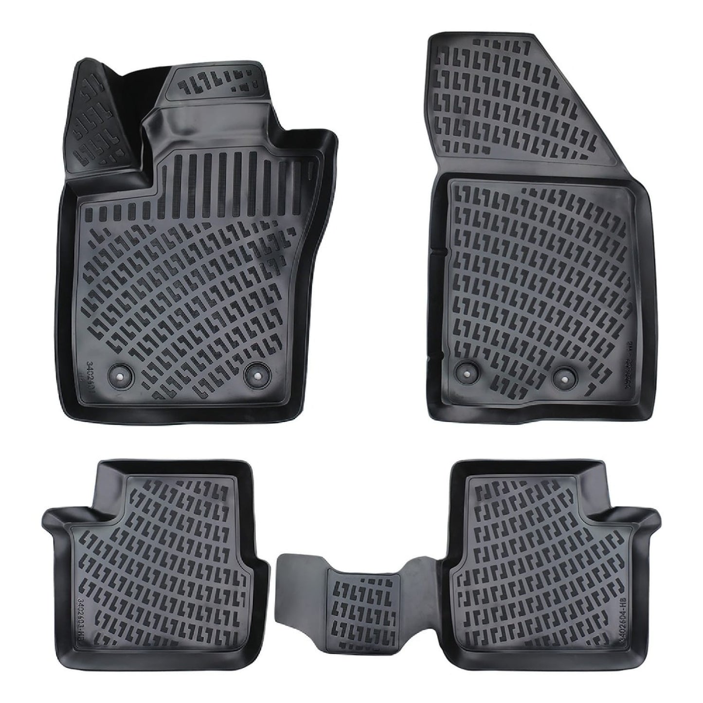 Compatible avec Fiat Egea Break 2016-2025 4D Tapis de Voiture Noir