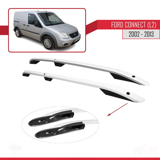 Compatible with Ford Transit/Tourneo Connect 2002-2013 (Long Wheelbase L2/H1) Roof Rails Roof Rack Luggage Carrier Grey