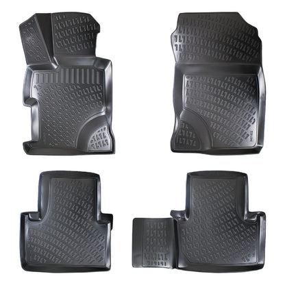 Compatible avec Honda Civic 9 (FB) Berline 2012-2015 4D Tapis de Voiture Noir