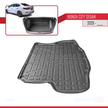 Trunk Mats for Honda City 2023-2023 Flexible Cargo Liner BLACK