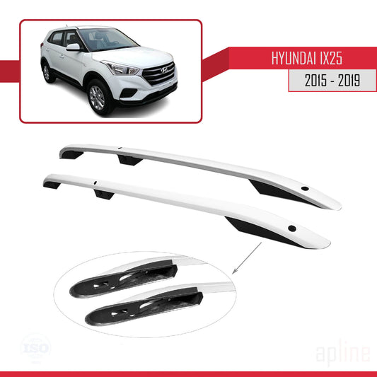 Compatible with Hyundai ix25 2015-2019 (Short Wheelbase L1/H1) Roof Rails Roof Rack Luggage Carrier (Adhesive Model) Grey
