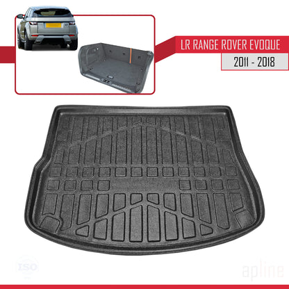 Compatible avec Land Rover Range Rover Evoque (L538) 2011-2018 Flexible Tapis de Coffre Plancher de Chargement Noir