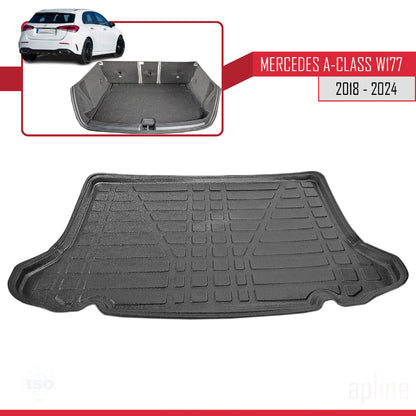 Trunk Mats for Mercedes A Class (W177) HB 2018-2024 Cargo Liner BLACK