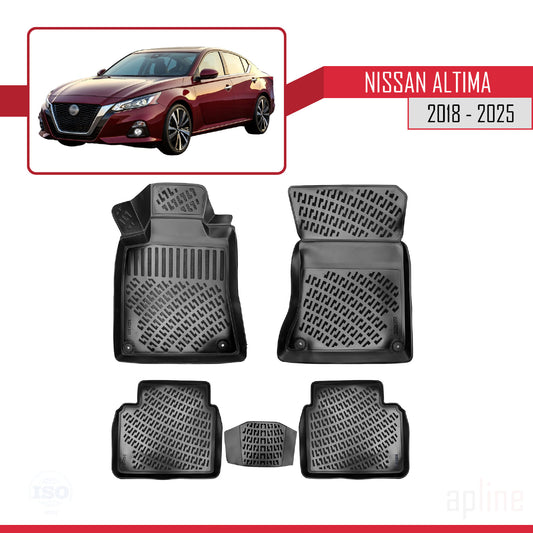 Compatible with Nissan Altima 6 (L34) 2018-2025 4D Car mats Black