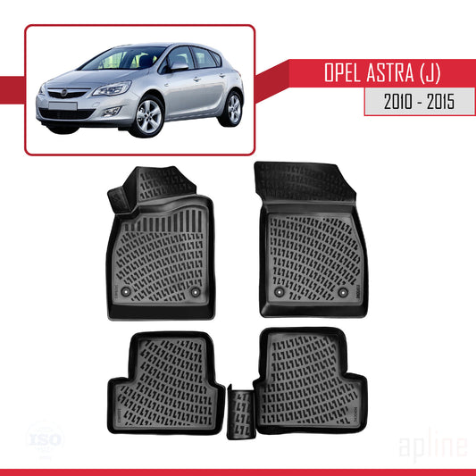 Compatible with Opel Astra J (P09) 2010-2015 4D Car mats Black