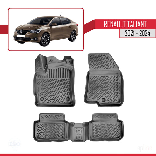 Compatible with Renault Taliant 3 2021-2024 4D Car mats Black