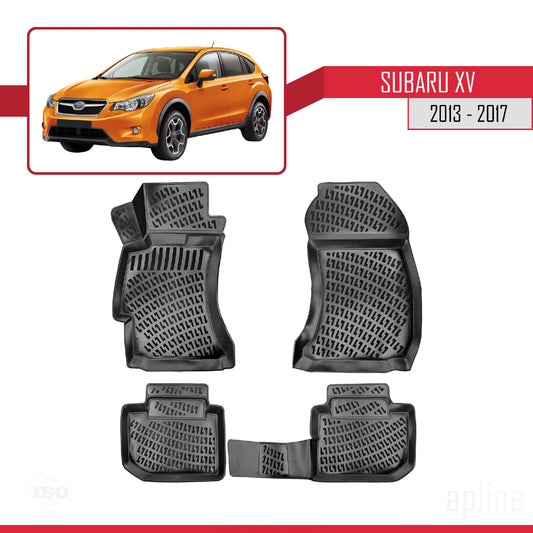 Compatible with Subaru XV 2013-2017 4D Car mats Black