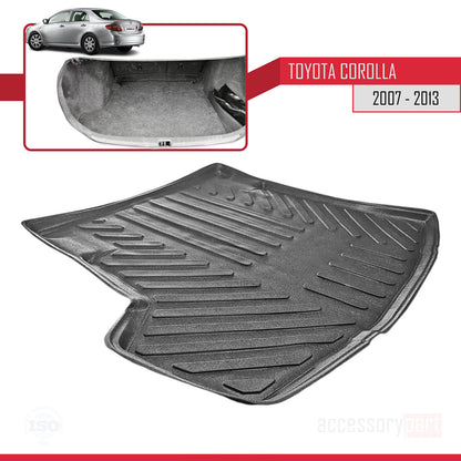 Compatible with Toyota Corolla 10 (E150) 2007-2013 Flexible Trunk Mats Cargo Liner Black