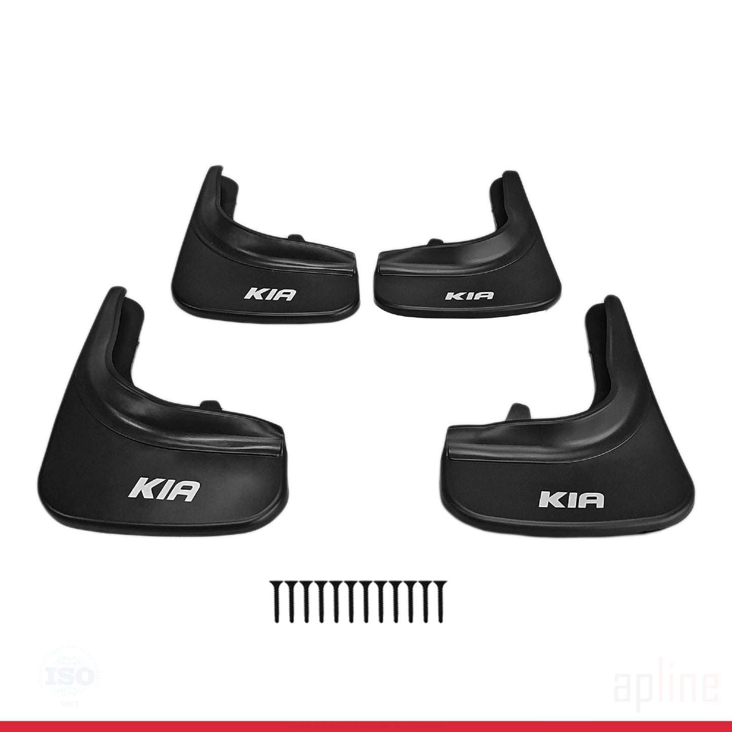 Compatible avec Kia Jeu de Bavettes Garde-boue Avant et Arrière de Voiture 4 Pcs Noir