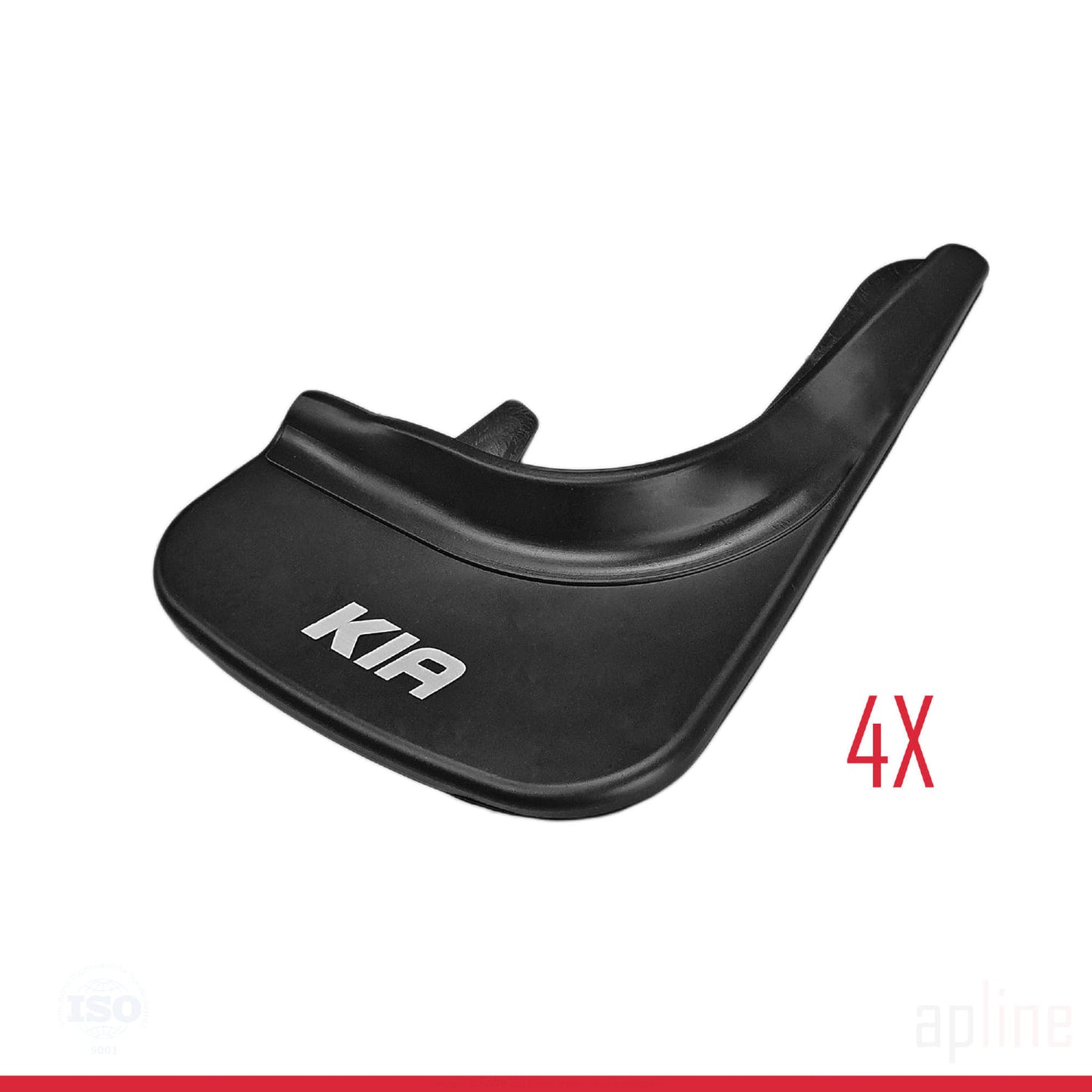 Compatible avec Kia Jeu de Bavettes Garde-boue Avant et Arrière de Voiture 4 Pcs Noir