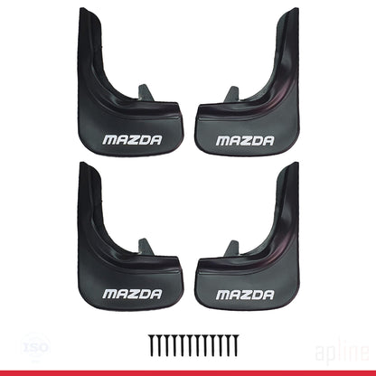 Compatible avec Mazda Jeu de Bavettes Garde-boue Avant et Arrière de Voiture 4 Pcs Noir