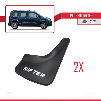 Compatible avec Peugeot Rifter 2019-2024 Jeu de Bavettes Garde-boue Avant et Arrière de Voiture 4 Pcs Noir
