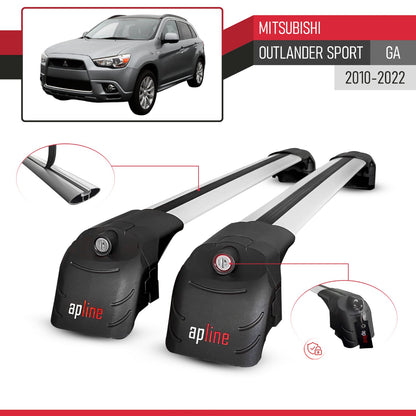 Compatible with Mitsubishi Outlander Sport (GA) 2010-2022 ACE-2 Car Roof Rack Cross Bar Grey Aluminium 2 Bars