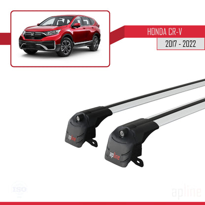 Compatible with Honda CR-V 5 2017-2022 ACE-2 Car Roof Rack Cross Bar Grey Aluminium 2 Bars