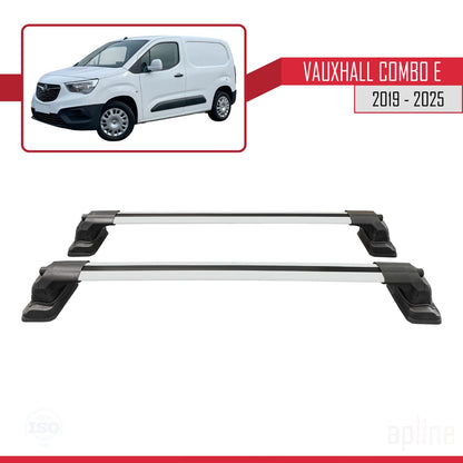 Compatible avec Vauxhall Combo E 2019-2025 ACE-3 Barres de Toit Railing Porte-Bagages de Voiture Gris Aluminium 2 Barres
