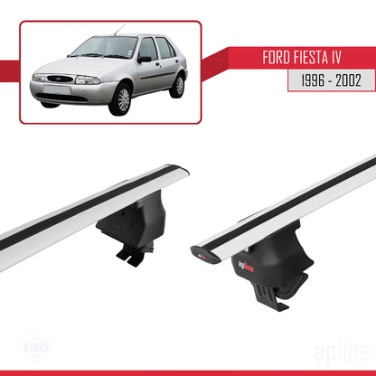 Compatible avec Ford Fiesta 4 1996-2002 ACE-4 Barres de Toit Railing Porte-Bagages de Voiture Gris Aluminium 2 Barres