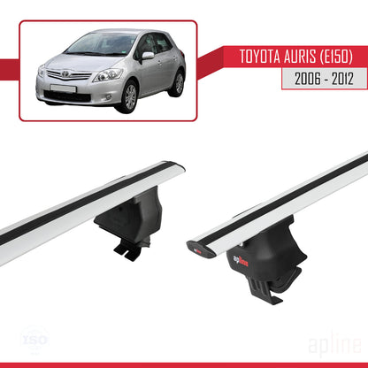 Compatible avec Toyota Auris (E150) 2006-2012 ACE-4 Barres de Toit Railing Porte-Bagages de Voiture Gris Aluminium 2 Barres