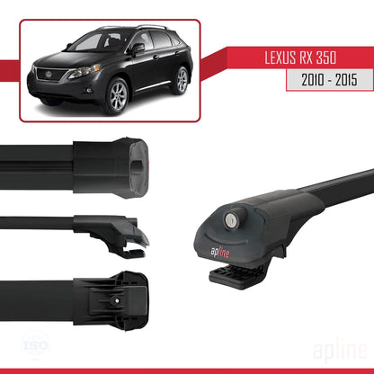 Compatible with Lexus RX 3 (AL10) 2010-2015 ACE-1 Car Roof Rack Cross Bar Black Aluminium 3 Bars