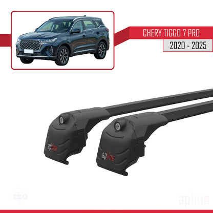 Compatible with Chery Tiggo 7 (T15) Pro 2020-2025 ACE-2 Car Roof Rack Cross Bar Black Aluminium 2 Bars