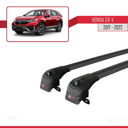 Compatible with Honda CR-V 5 2017-2022 ACE-2 Car Roof Rack Cross Bar Black Aluminium 2 Bars