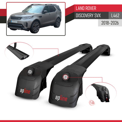 Compatible with Land Rover Discovery SVX 2018-2025 ACE-2 Car Roof Rack Cross Bar Black Aluminium 2 Bars