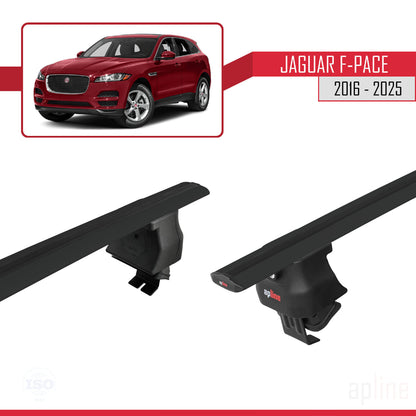 Compatible avec Jaguar F-Pace (X761) 2016-2025 ACE-4 Barres de Toit Railing Porte-Bagages de Voiture Noir Aluminium 2 Barres
