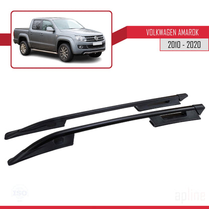 Compatible avec Volkswagen Amarok (2F) 2010-2020 (Empattement Court L1/H1) Rails de Toit Porte-bagages sur le Toit Noir