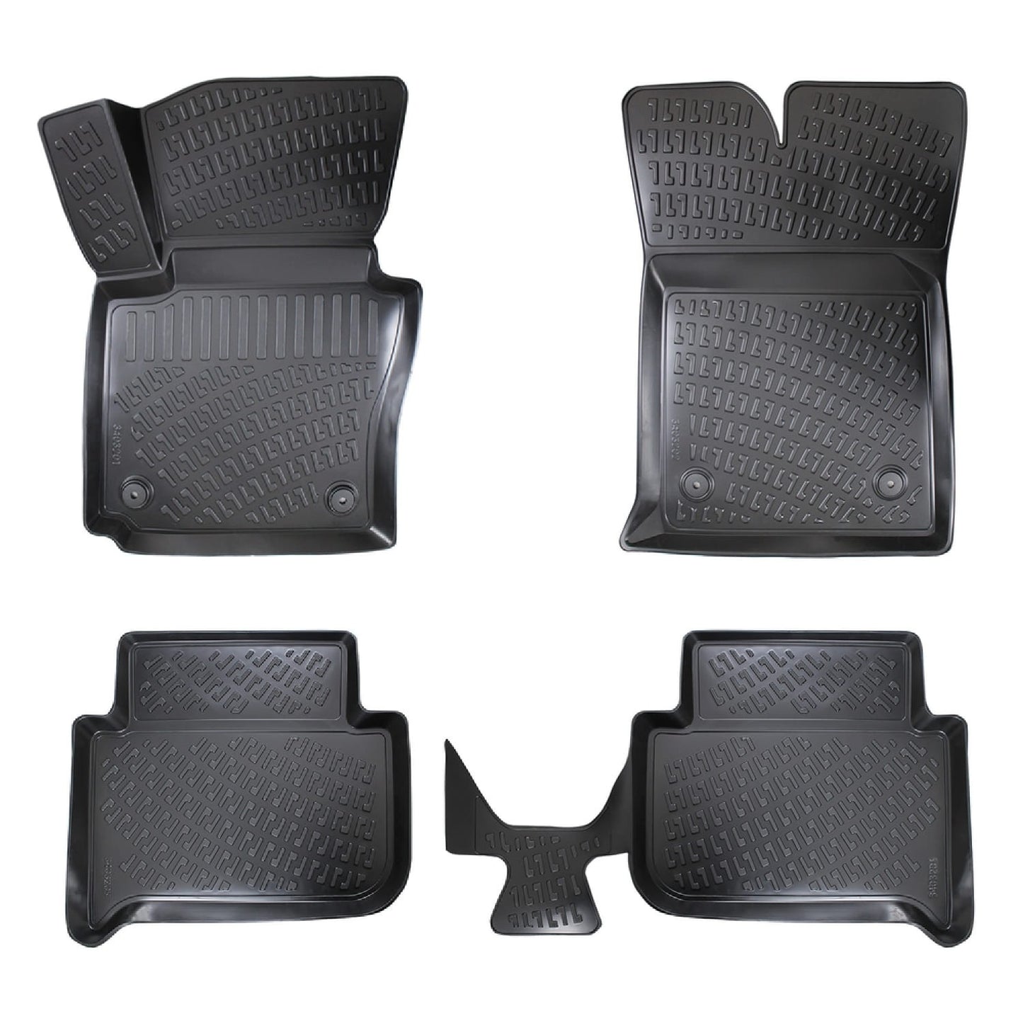 Compatible avec Volkswagen Touran (1T) 2003-2015 4D Tapis de Voiture Noir