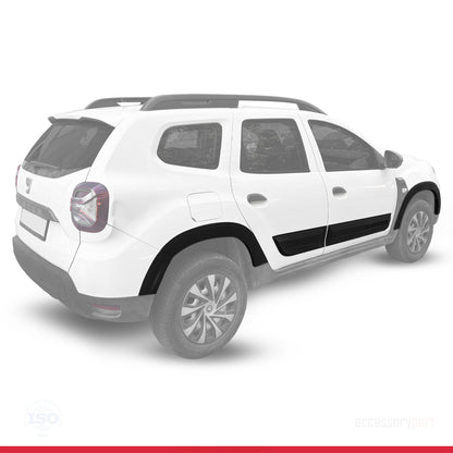 Compatible with Dacia Duster 2018-2024 Fender Wheel arch Protector Mudguard and Bodyguard Side Protection Vehicle Body Protection Kit BLACK