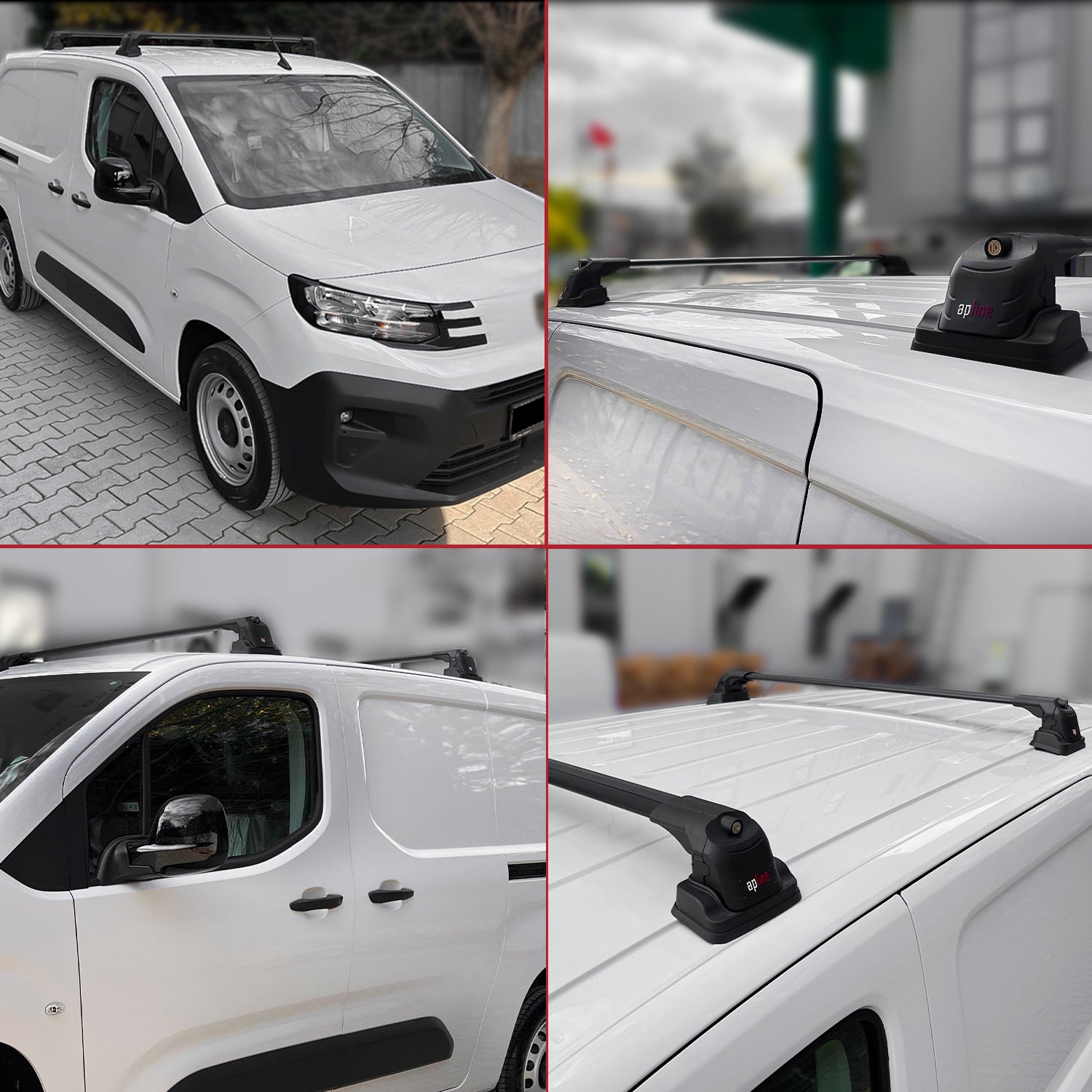 Compatible avec Fiat Doblo 2023-2026 ACE-3 Barres de Toit Railing Porte-Bagages de Voiture Gris Aluminium 2 Barres