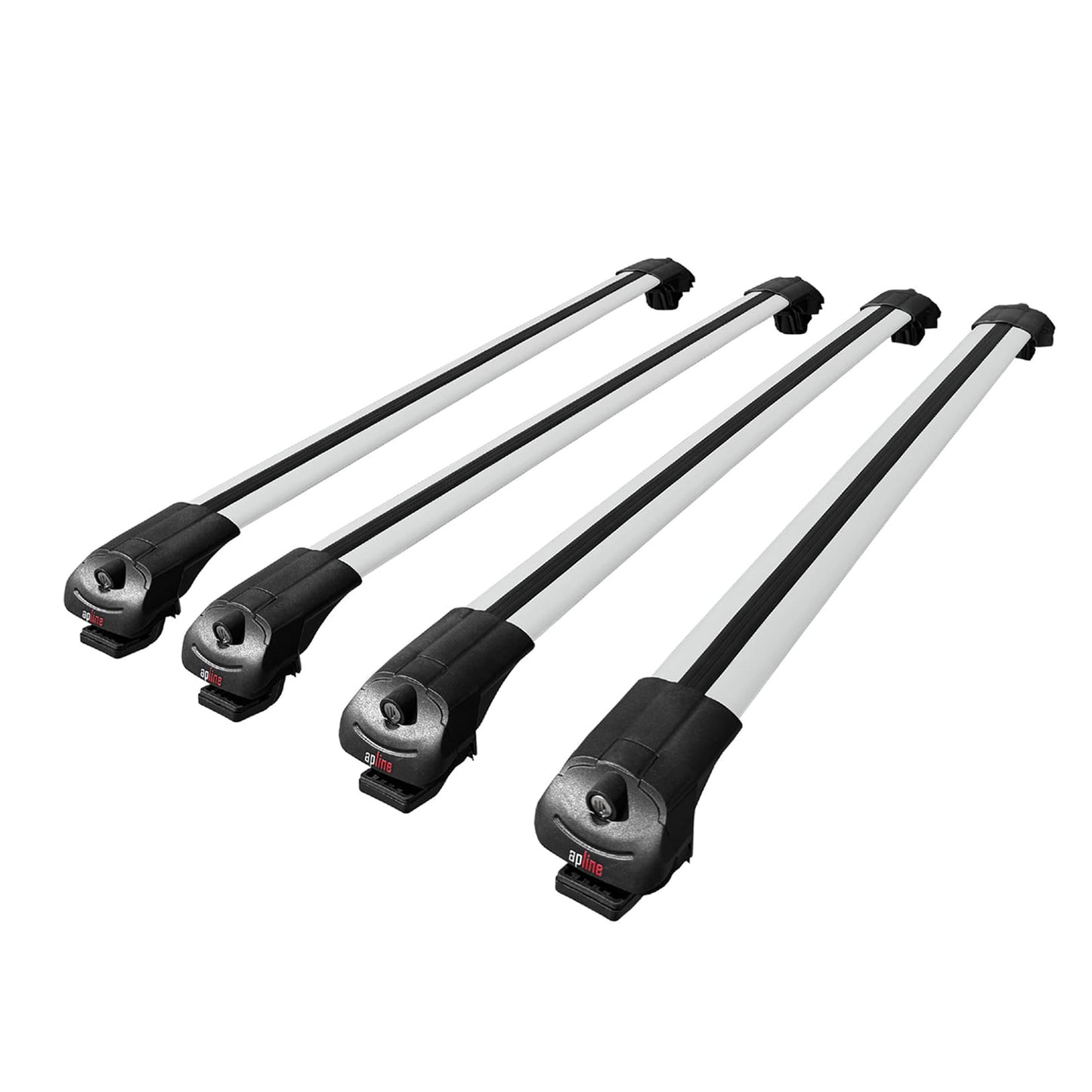 Compatible avec Fiat Fiorino (Modèle Tubulaire) 2008-2025 ACE-1 Barres de Toit Railing Porte-Bagages de Voiture Gris Aluminium 4 Barres