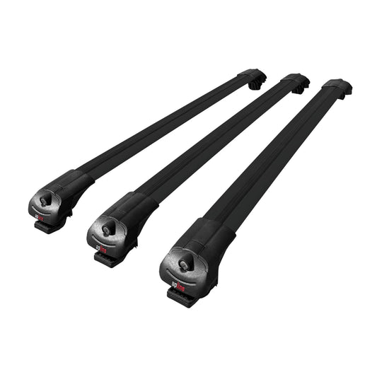 Compatible with Renault Duster 2 (HM) 2018-2024 ACE-1 Car Roof Rack Cross Bar Black Aluminium 3 Bars