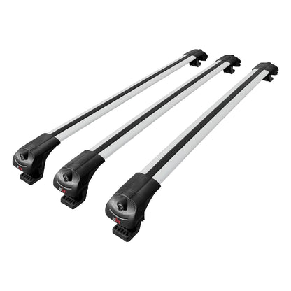 Compatible avec Renault Duster (HS) Post-Facelift 2014-2017 ACE-1 Barres de Toit Railing Porte-Bagages de Voiture Gris Aluminium 3 Barres