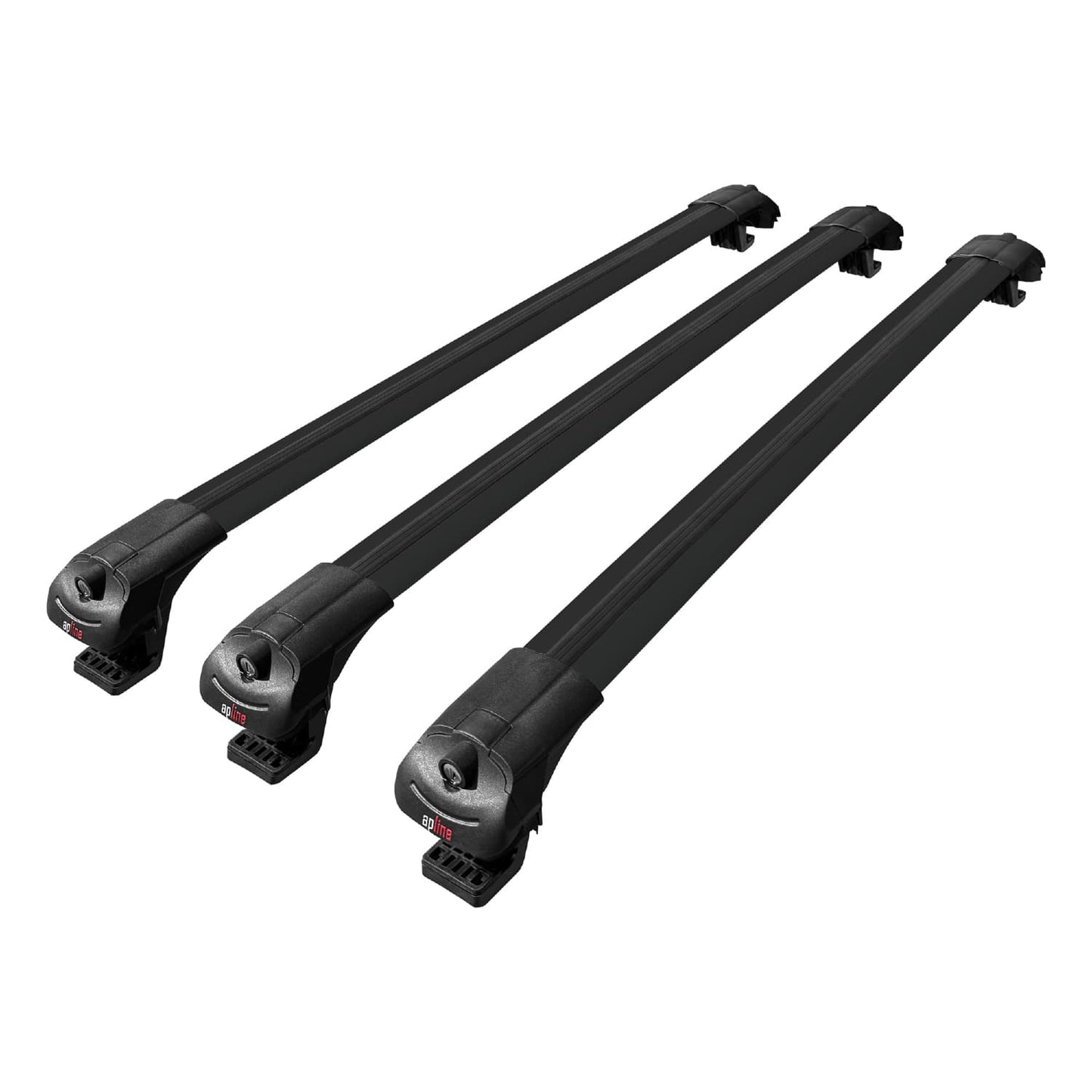 Compatible avec Renault Duster (HS) Post-Facelift 2014-2017 ACE-1 Barres de Toit Railing Porte-Bagages de Voiture Noir Aluminium 3 Barres