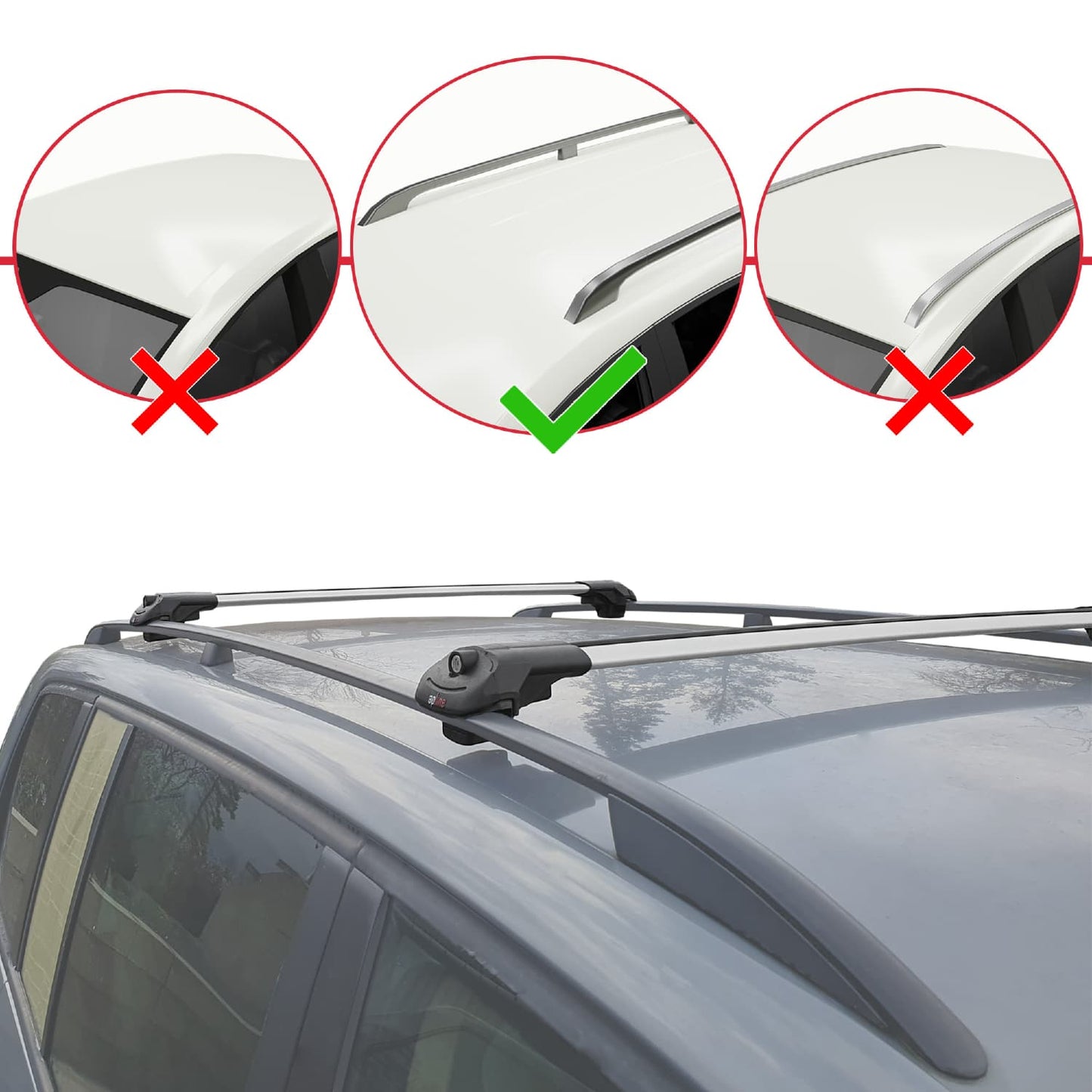 Compatible avec Mercedes E Class S212 2013-2016 ACE-1 Barres de Toit Railing Porte-Bagages de Voiture Gris Aluminium 2 Barres