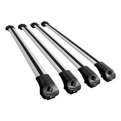 Compatible with Peugeot Partner Post-Facelift 2003-2008 ACE-1 Car Roof Rack Cross Bar Grey Aluminium 4 Bars