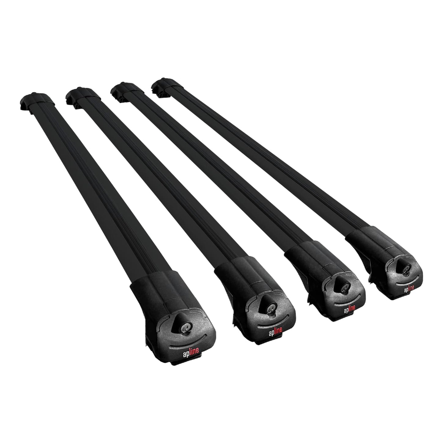 Compatible avec Ford Transit / Tourneo Courier 2024-2025 ACE-1 Barres de Toit Railing Porte-Bagages de Voiture Noir Aluminium 4 Barres