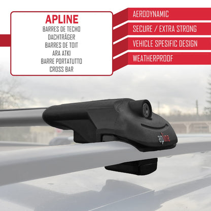 Compatible with Hyundai Santa Fe (SM) 2001-2006 ACE-1 Car Roof Rack Cross Bar Grey Aluminium 3 Bars