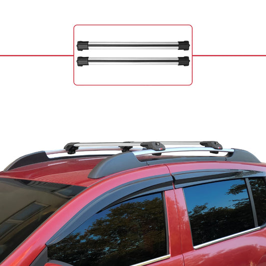 Compatible with Dacia Sandero Stepway 2 2012-2020 ACE-1 Car Roof Rack Cross Bar Grey Aluminium 2 Bars