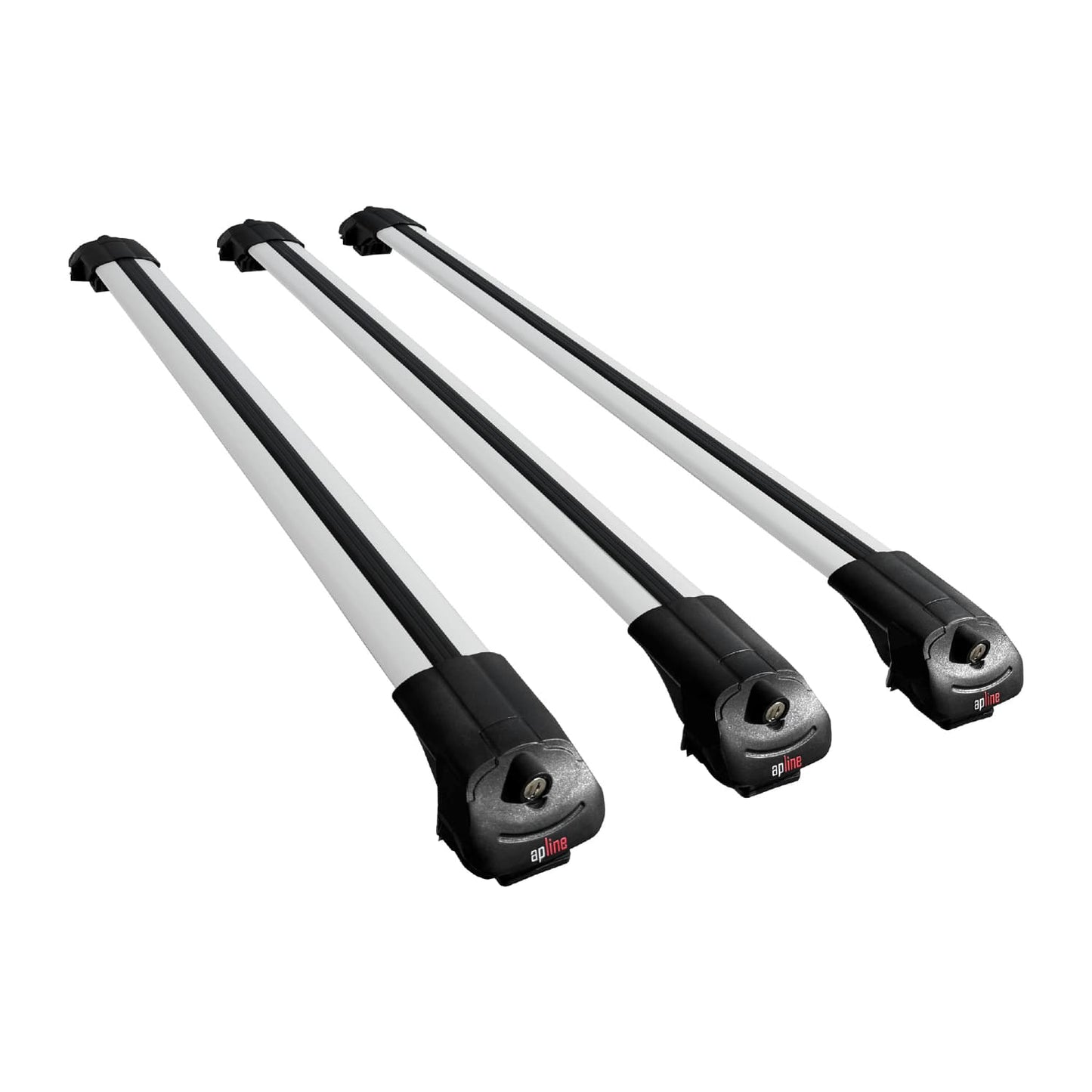 Compatible with Renault Kangoo 2 (X61) 2007-2020 ACE-1 Car Roof Rack Cross Bar Grey Aluminium 3 Bars